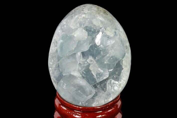 Crystal Filled Celestine (Celestite) Egg Geode - Madagascar #140266